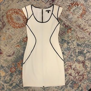 White and black Mini Dress